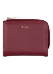 Burgundy small women's wallet POREC-0400A-4D(Z26) - front product view, on white background.