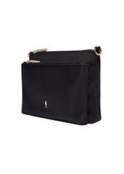 Black small women's handbag TOREN-0349-99(Z26), diagonal product view on a white background.