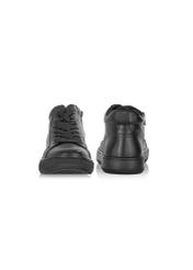 Black leather men's sneakers BUTYM-0466-99(Z24) pic. 4