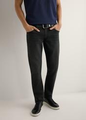 Men's black jeans JEAMT-0022-99(Z25), product view from the front on the model, half of the silhouette visible.