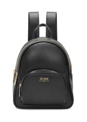 Small black women's backpack TOREC-1026-99(W26), front product view on white background.