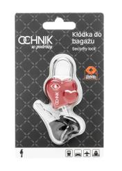 Luggage padlock AW-015-0006-4B(W26), view of the product in the packaging on a white background.