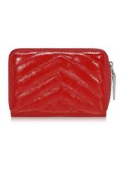 Red leather medium women's wallet PORES-0942-41(Z24)-03