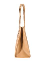Large camel shopper bag TOREC-0977 A-24(Z 25), product view from the side on a white background.
