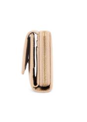 Beige leather women's wallet PORES-0802R-81(Z25), product view from the side on a white background.