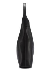 Black large women's handbag TOREC-1199-99(W26) - side view of the product, on a white background.