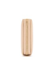 Beige leather medium women's wallet PORES-0898R-81(Z25), product view from the side on a white background.