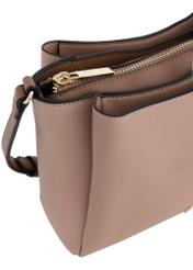 Small beige imitation leather handbag TOREC-0914-81(W24)-06