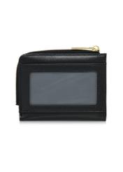 Black small women's wallet POREC-0400A-99(Z25), product view from the back on a white background.