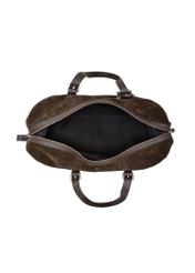 Brown suede men's bag TORMS-0540-1I(Z26), product view inside on white background.