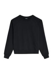 Black women's sweatshirt BLZDT-0114-99(Z25) - front product view on white background.