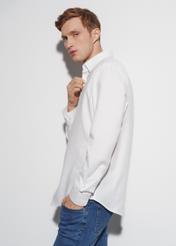 White men's slim shirt KOSMT-0302-11(Z24)-02