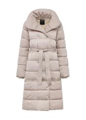 Beige quilted women's winter jacket KURDT-0546-80(Z24)-02