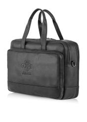 Men's leather bag with embossed logo TORMS-0020B-99(W23)-02