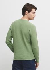 Green men's basic sweater SWEMT-0128-51(W23)-03