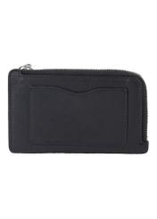 Small women's wallet with stitching POREC-0441-9P(Z26), back view of the product on a white background.