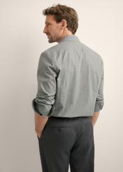 Gray cotton men's slim shirt KOSMT-0367-9D(Z26)
