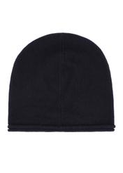 Black women's cashmere hat CZADT-0043-99(Z25), product view from the back on a white background.