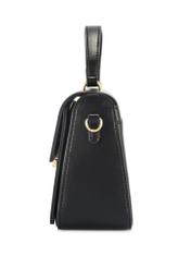 Black women's handbag TOREC-1080-99(Z25), product view from the side on a white background.