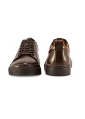 Dark brown men's leather shoes BUTYM-0430A-1I(W26), front and back product view on white background.