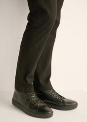 Black leather men's shoes BUTYM-0550-99(Z26)