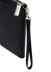 Large navy blue women's wallet POREC-0418-69(Z25), close-up of product detail, view on white background.
