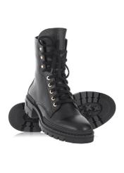 Women's knotted leather boots BUTYD-0851A-99(Z23)-04