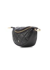 Black quilted women's handbag TOREC-1091-99(Z25), diagonal view of the product on a white background.