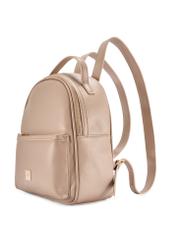 Beige women's medium backpack TOREC-0920-1D(W26), diagonal product view on white background.