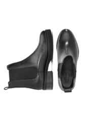 Women's black leather Chelsea boots BUTYD-1196-99(Z25), product view from above on a white background.