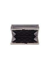 Graphite large leather women's wallet PORES-1024-9D(Z26) - product view from above, on a white background.
