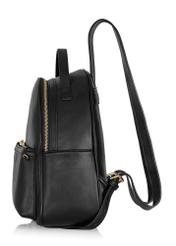 Women's black imitation leather backpack TOREC-0920-99(W24)-03