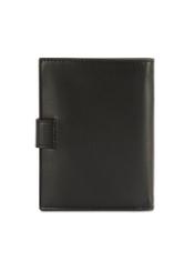 Black men's leather wallet PORMS-0656-99(Z25), product view from the back on a white background.