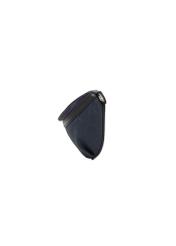Navy blue women's belt bag with a monogram (TOREN-0356-7E(Z26)), side view on a white background.