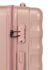 Set of 19'/24'/28' wheeled suitcases WALPC-0015-5B(W26), close-up of the product zipper on a white background.