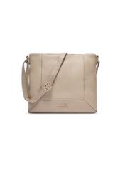 Beige leather women's handbag TORES-1265-1B(W26) - front product view, on white background.
