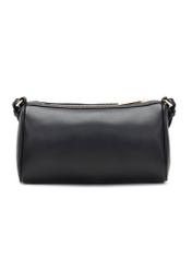 Black small oblong women's handbag TOREC-1176-99(W26), product view from the back on a white background.