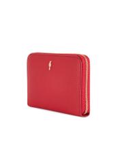 Red leather medium women's wallet PORES-0898G-42(Z25), diagonal product view on white background.