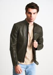 Men's leather jacket KURMS-0263-1198(W22)-01