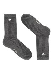 Set of gray women's socks ZESDT-0033-91(Z25), view of the second pair of the product on a white background.