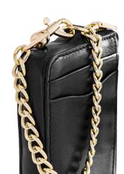 Small black leather wallet with chain PORES-0885-99(Z23)-04