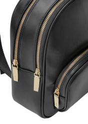 Small black women's backpack TOREC-1026-99(W26), close-up of the product detail on a white background.