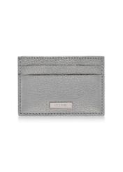 Silver leather card case PORES-0835-92(W23)-01