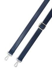 Small navy blue women's waist bag TOREC-0878B-69(Z25), close-up of the product's detachable strap, view on a white background.