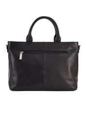 Black large leather women's handbag TORES-1158-9I(Z26), product view from the back on a light background.