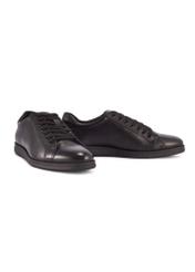Black men's leather shoes BUTYM-0513-99(Z25) - side view of a pair of shoes on a white background.