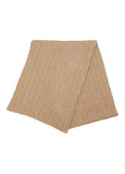Beige hat and scarf set ZESTD-0014-1A(Z26), front view of the scarf on a white background.