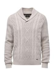 Beige men's sweater SWEMT-0158-81(Z24)-03