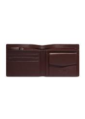 Brown leather men's wallet PORMS-0738-1G(Z26), product view inside on white background.