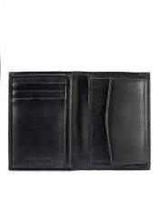 Black leather foldable men's wallet PORMS-0646-99(W25)